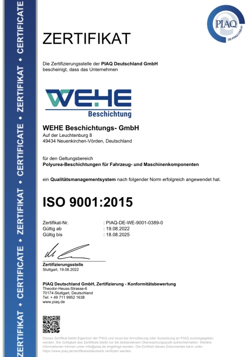 Unser Update der DIN EN ISO 9001:2015 Zertifizierung wurde erfolgreich abgeschlossen.
